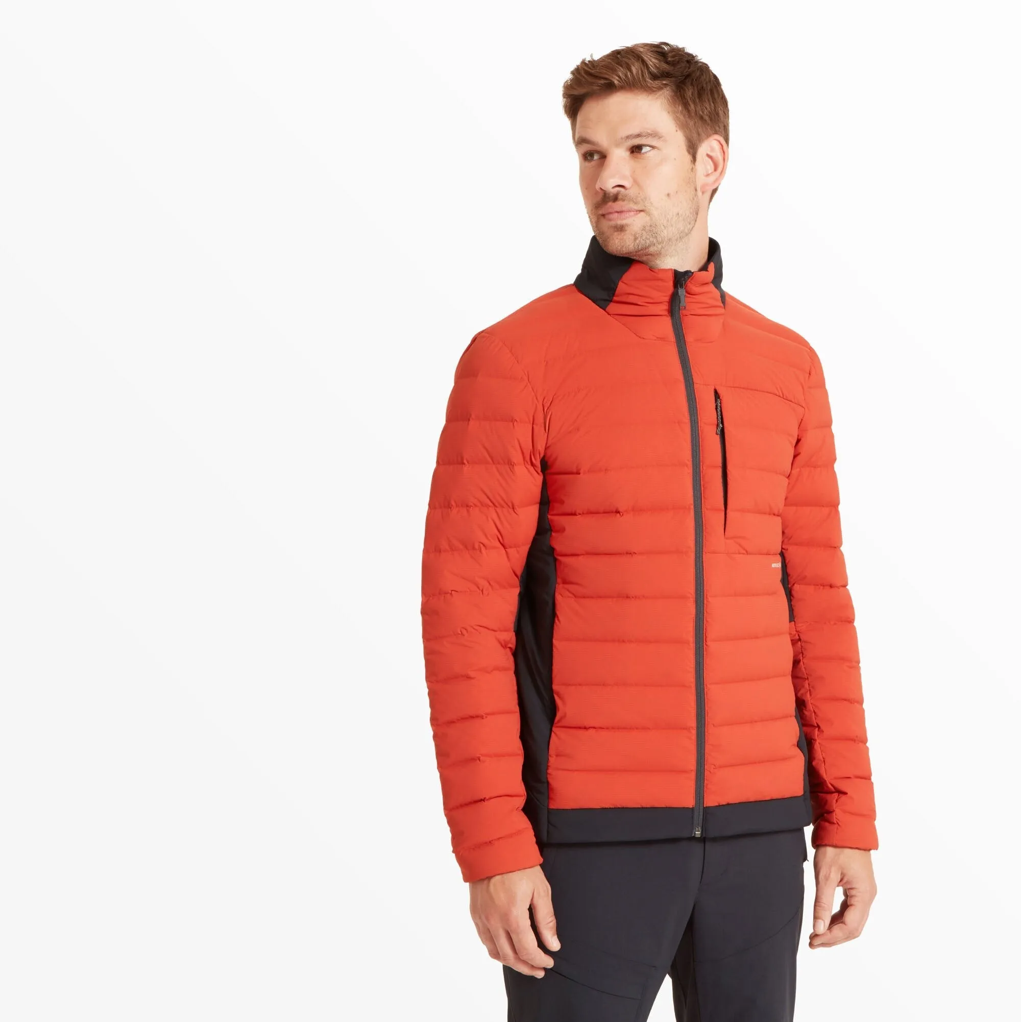 Mens Divide Fusion Stretch Jacket - Ember/Black