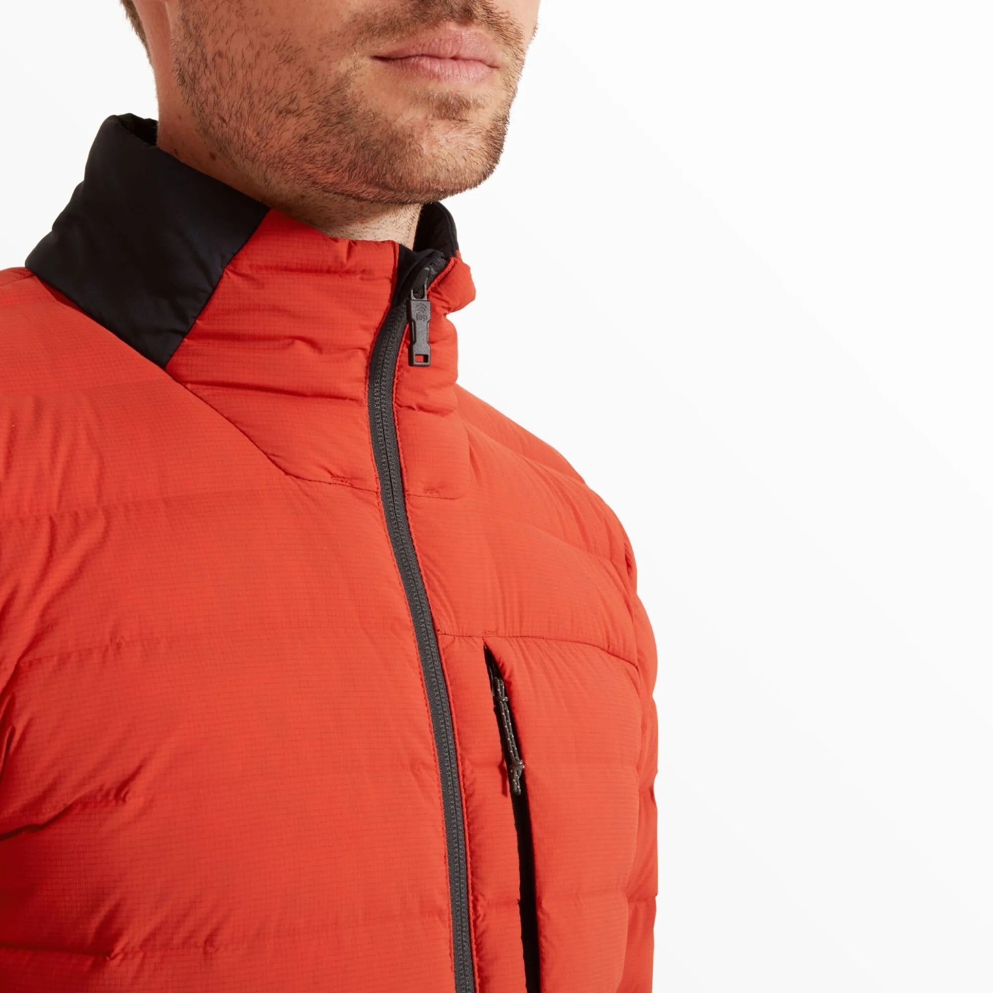 Mens Divide Fusion Stretch Jacket - Ember/Black