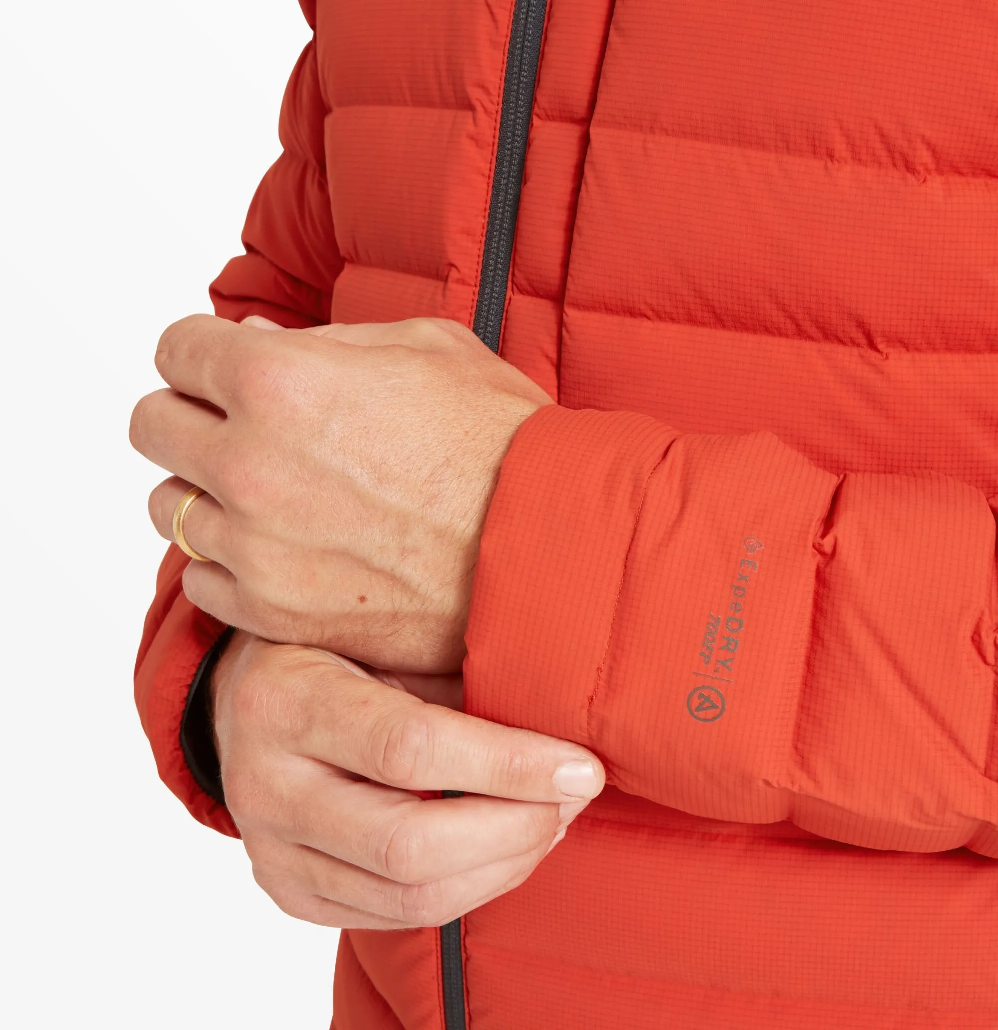 Mens Divide Fusion Stretch Jacket - Ember/Black