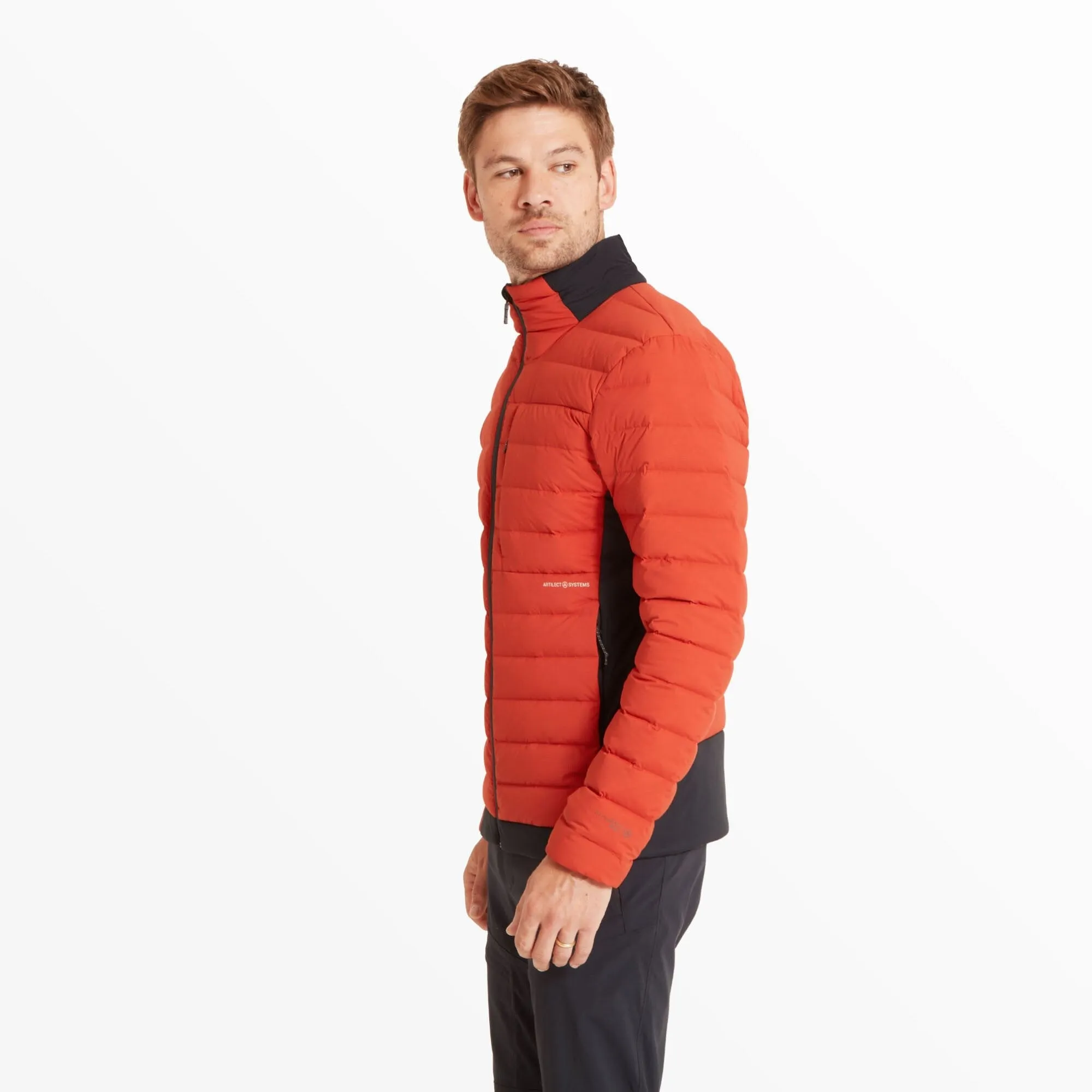 Mens Divide Fusion Stretch Jacket - Ember/Black