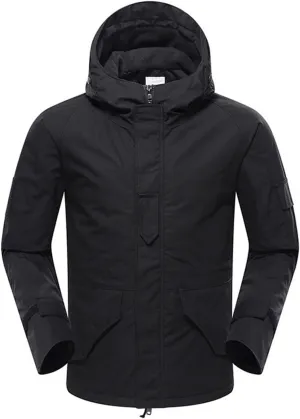 Mens Fleece Lined Camo Jacket Soft Shell Waterproof Windproof Hooded Coats Outdoor Hunting Hiking Tactical Jackets