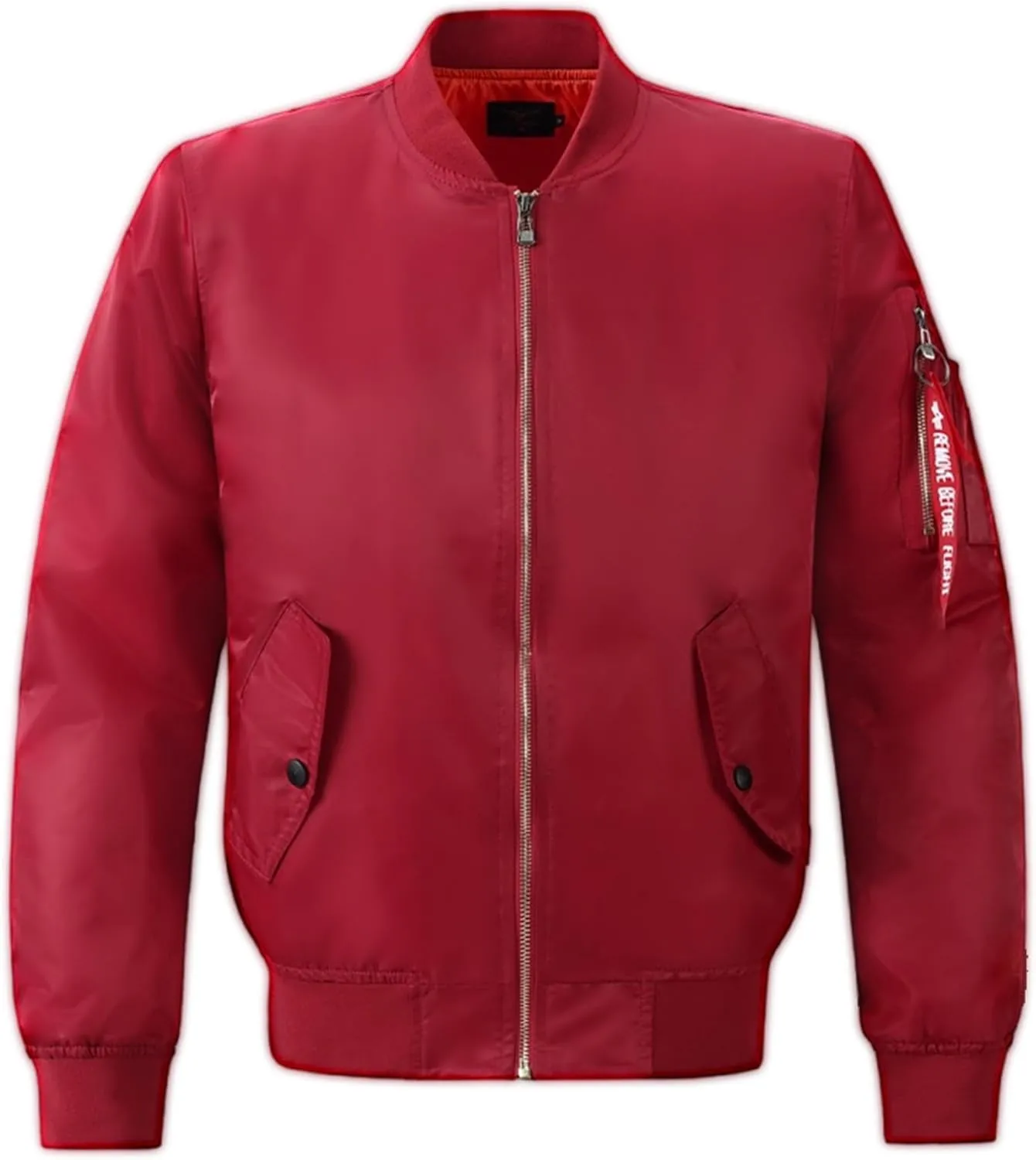 Men's Lightweight Bomber Jacket Casual Windproof Baseball Jacket Windbreaker