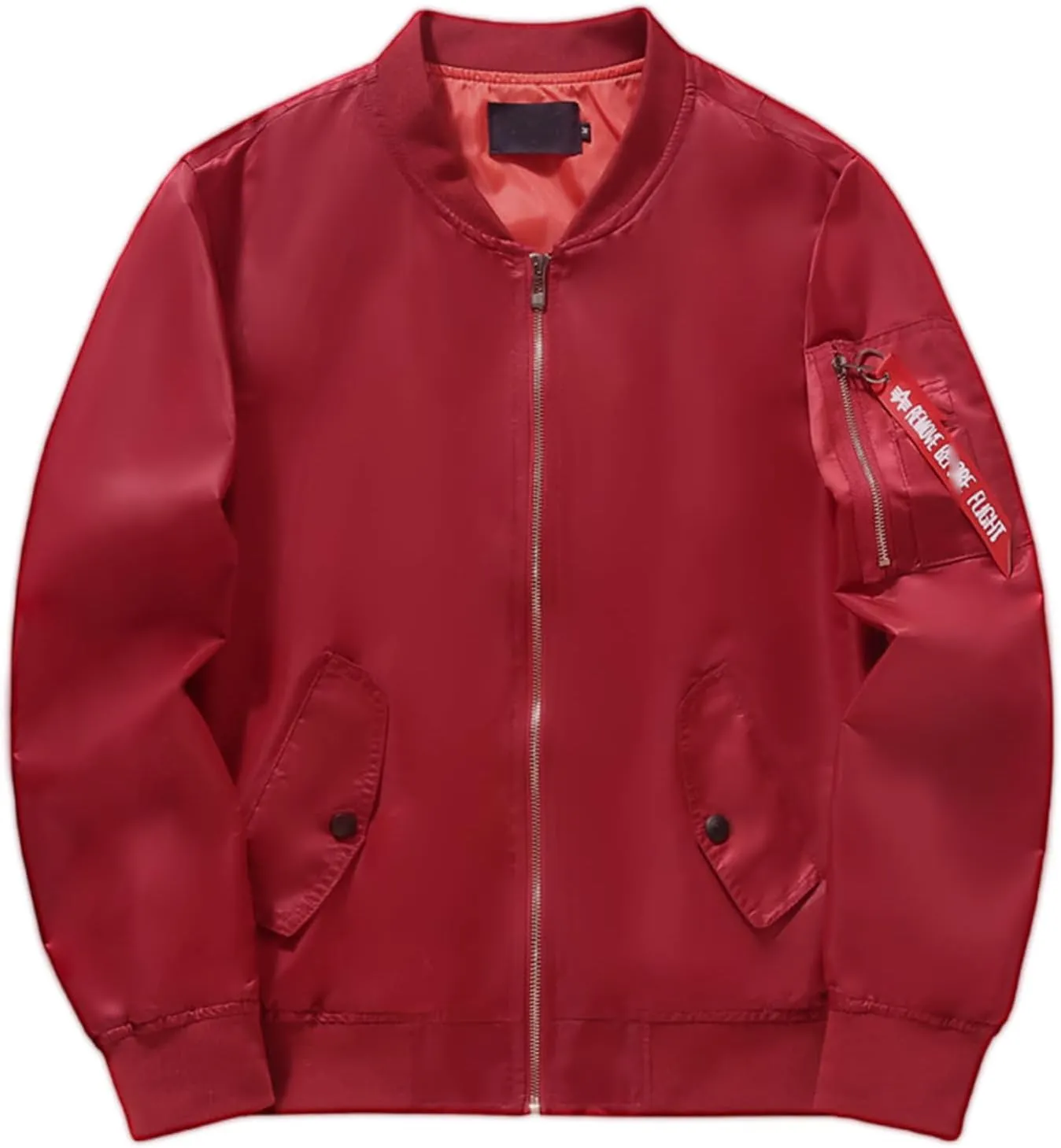 Men's Lightweight Bomber Jacket Casual Windproof Baseball Jacket Windbreaker