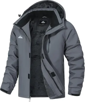 Men's Mountain Ski Jacket Warm Winter Snow Coat Waterproof Snowboarding Jacket Outdoor Windbreaker Hooded for Hiking