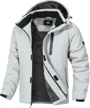 Men's Mountain Ski Jacket Warm Winter Snow Coat Waterproof Snowboarding Jacket Outdoor Windbreaker Hooded for Hiking