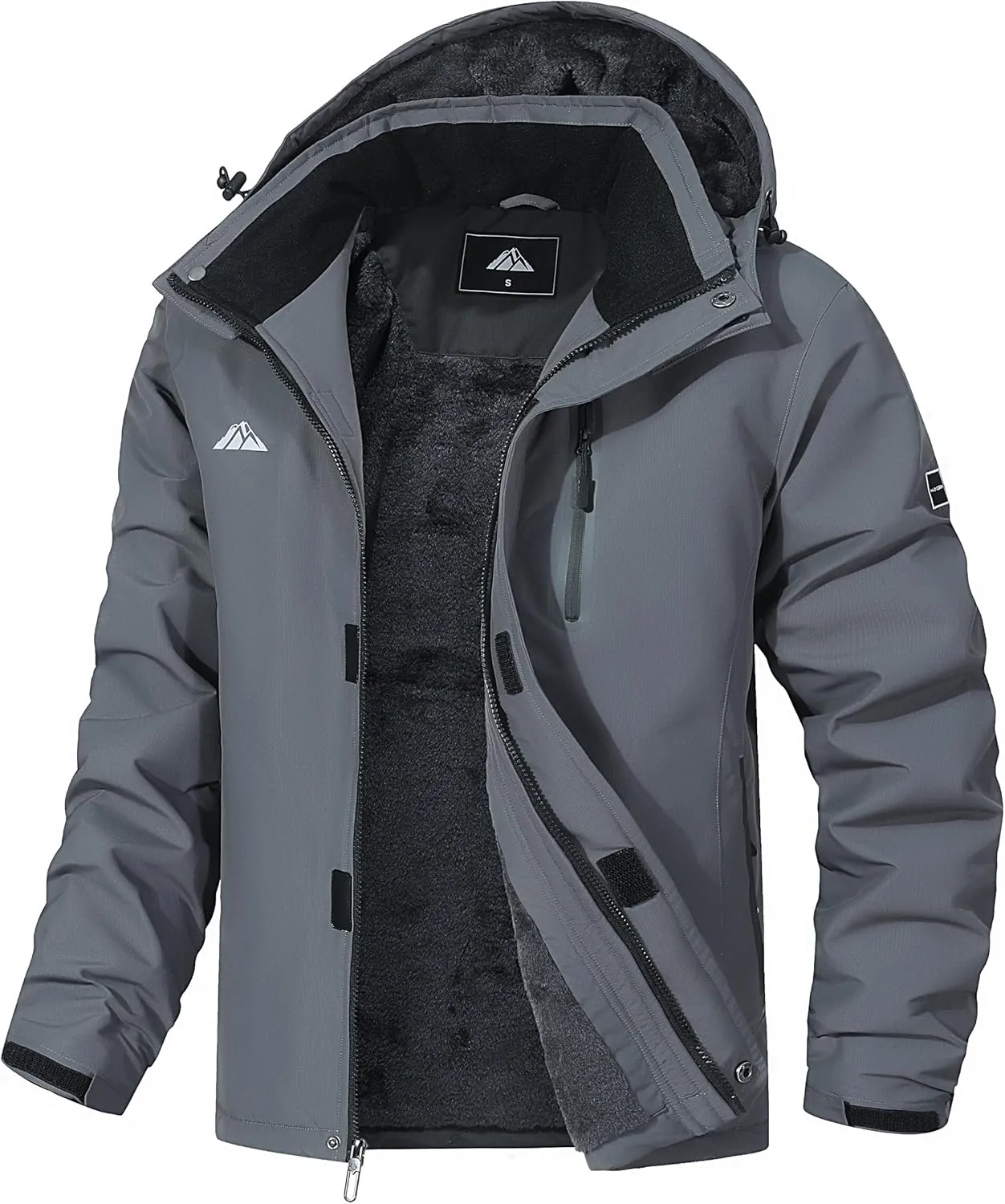 Men's Mountain Ski Jacket Warm Winter Snow Coat Waterproof Snowboarding Jacket Outdoor Windbreaker Hooded for Hiking