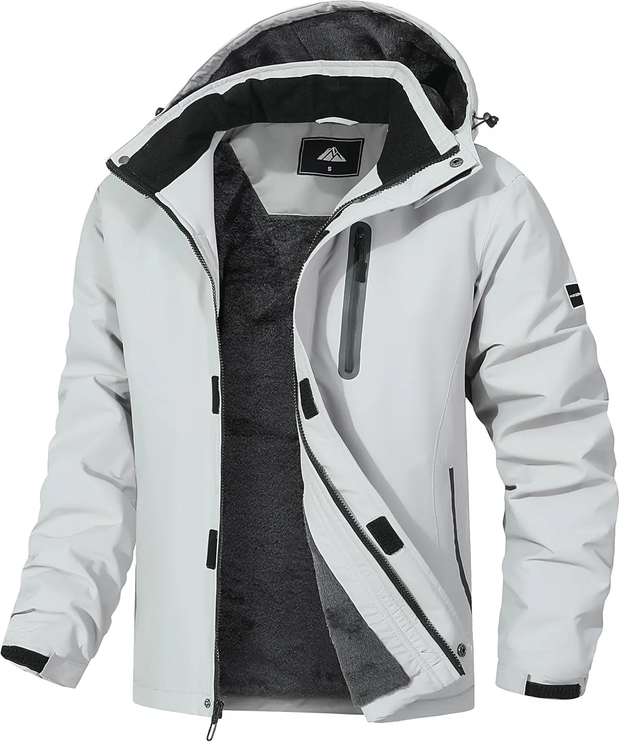 Men's Mountain Ski Jacket Warm Winter Snow Coat Waterproof Snowboarding Jacket Outdoor Windbreaker Hooded for Hiking