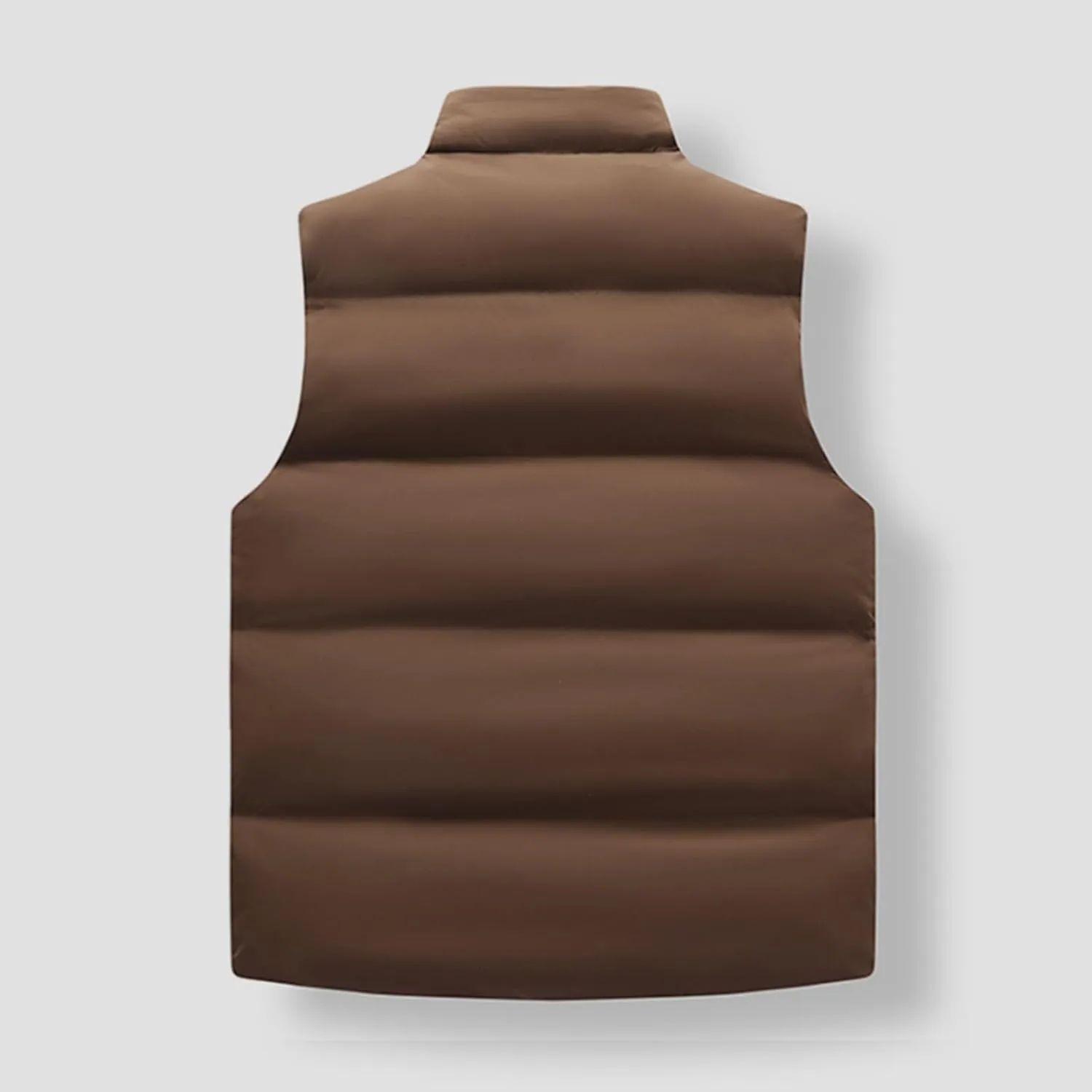 Men's Puffer Vest Lightweight Stand Collar Solid Sleeveless Down Coats Casual Packable Padded Winter Warm Outerwear