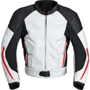 Men's Two Tone Biker Leather Jacket for Motorcycle Enthusiasts