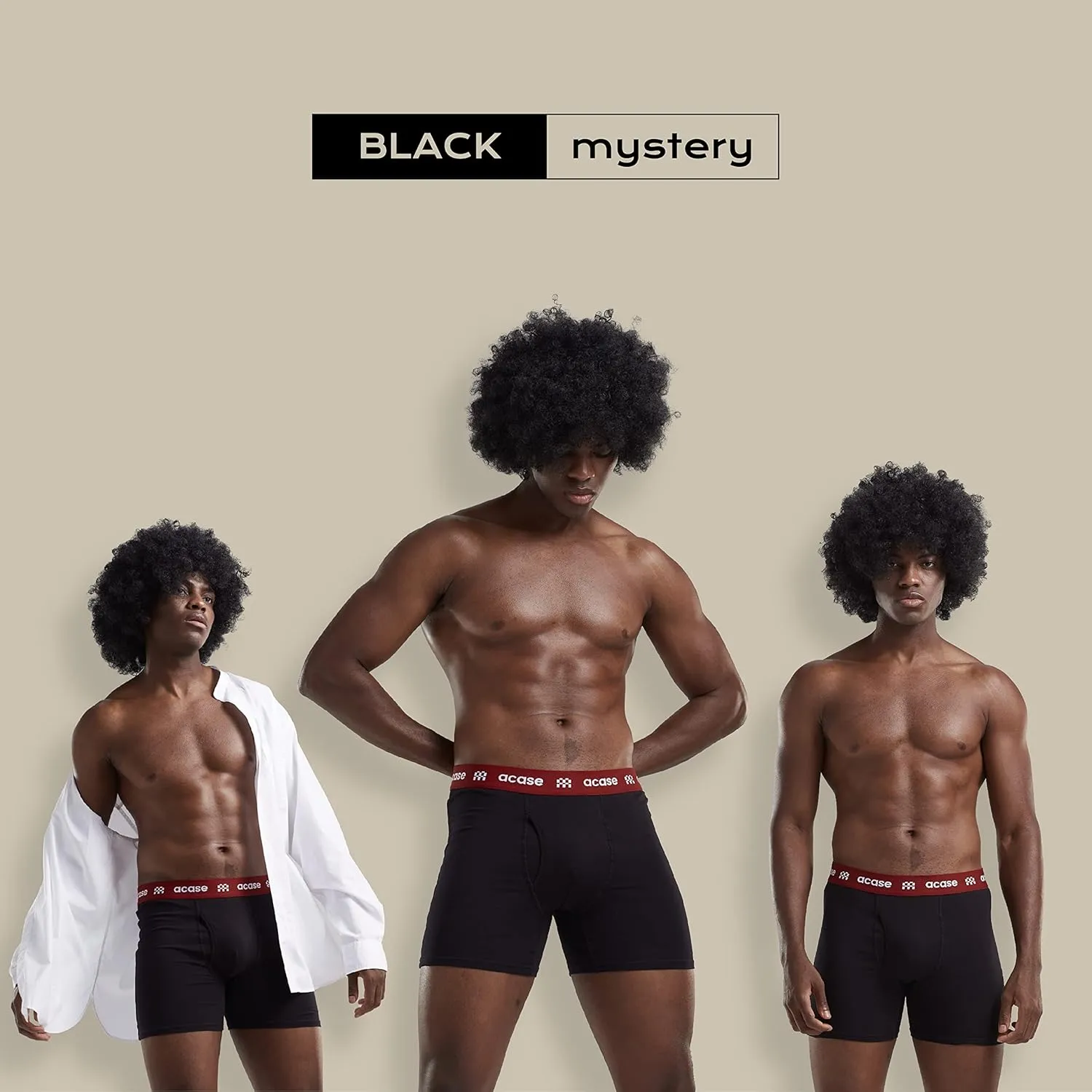 Mens Underwear Boxers Briefs Cotton Stretchy Underwear Pack Compression Boxer with Pouch Breathable Brief for Men
