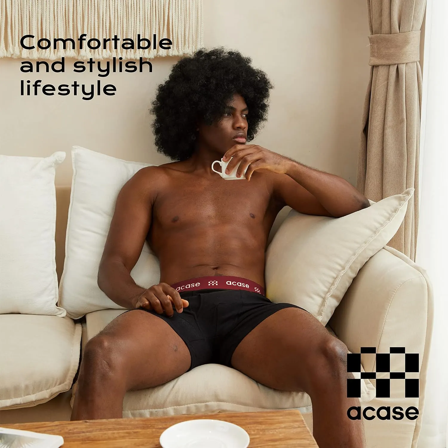 Mens Underwear Boxers Briefs Cotton Stretchy Underwear Pack Compression Boxer with Pouch Breathable Brief for Men