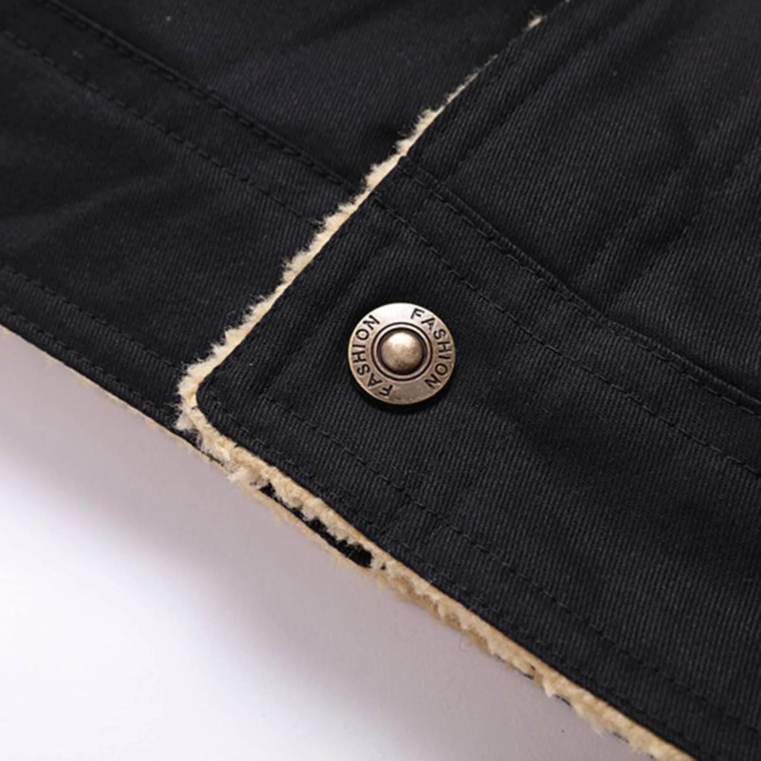 Mens Winter Wool Jackets Casual Polar Fleece Stand Collar Full Zip Jacket Oversized Thermal Windproof Outdoor Sport Coats