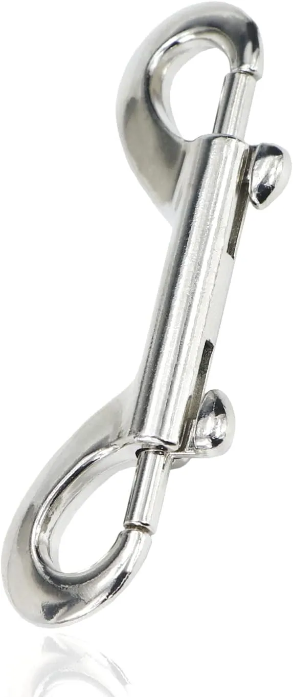 Metal Double Ended Bolt Snap Trigger Chain Diving Clips for Water Bucket Pet Feed Bucket Agricultural Equine Home Dog Leash Garage Use (4" (10cm), 20 Pack)