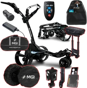 MGI Remote Controlled Zip Navigator Golf Cart with Accessories | Power Bundle | 3-Year Warranty | 36 Holes Extended Battery (Zip NAV - Ultimate)