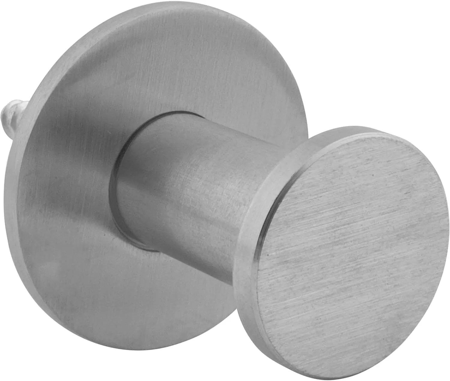 MH.313030.20 Kuka Coat Hook with Plate Diameter 35 mm Coat Hook Depth 30 mm Brushed Stainless Steel Silver