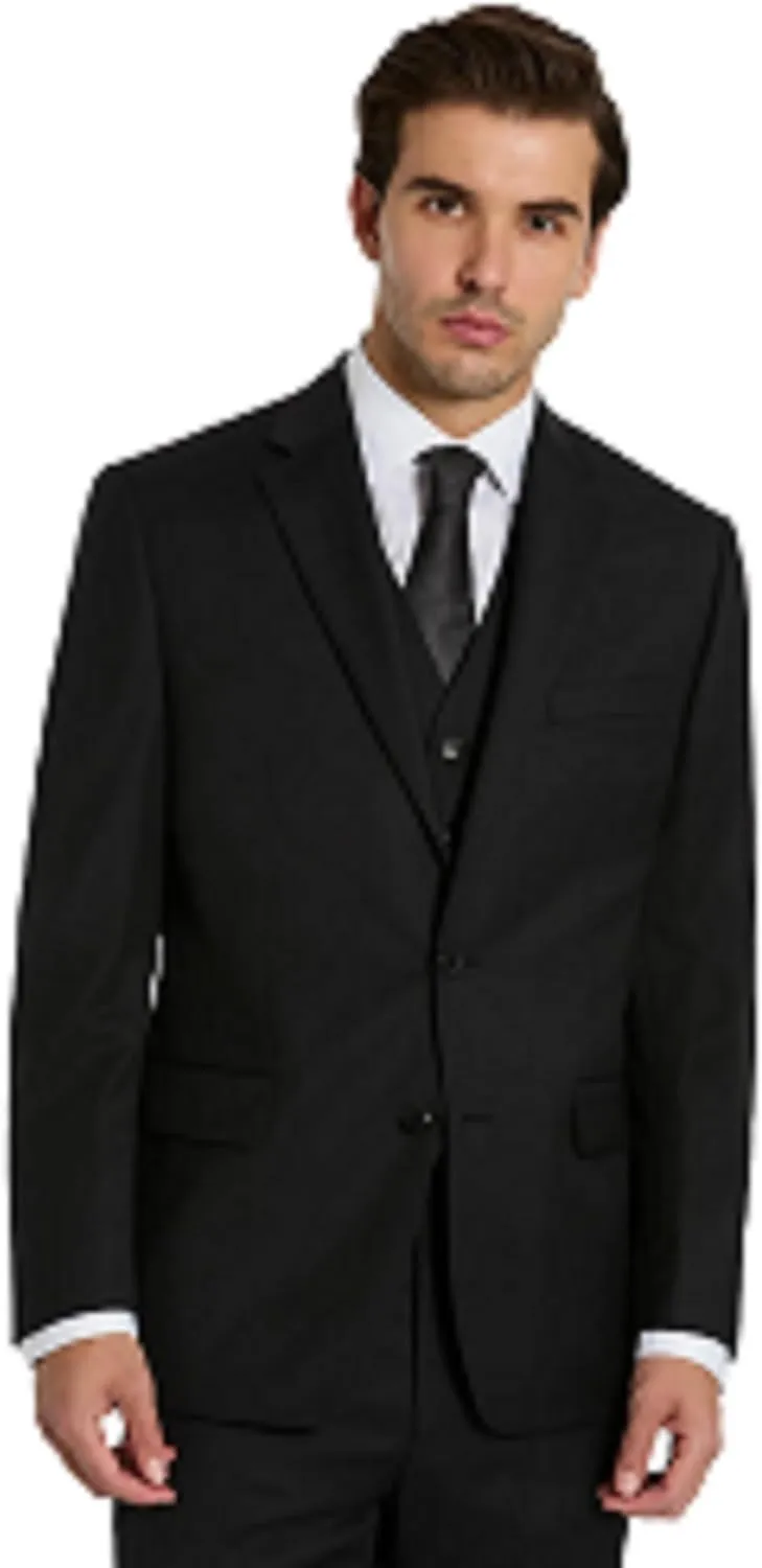 Michael Kors Men’s 3-Piece Classic Fit Suit Separates | Blazer, Vest & Pants, Perfect for Weddings, Proms & Formal Events