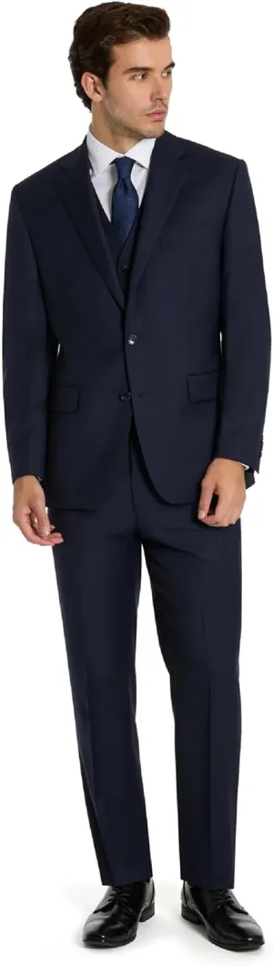 Michael Kors Men’s 3-Piece Classic Fit Suit Separates | Blazer, Vest & Pants, Perfect for Weddings, Proms & Formal Events