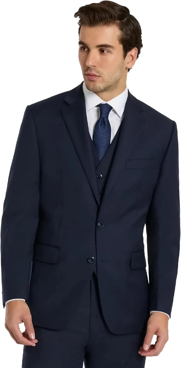 Michael Kors Men’s 3-Piece Classic Fit Suit Separates | Blazer, Vest & Pants, Perfect for Weddings, Proms & Formal Events