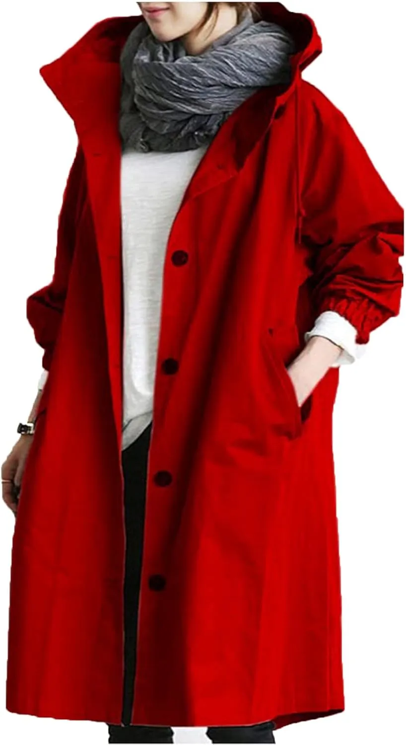 Mid Long Classic Lapel Windproof Womens Elegant Windbreaker Wild Winter Women'S Coat Belted Outerwear Casual Jackets