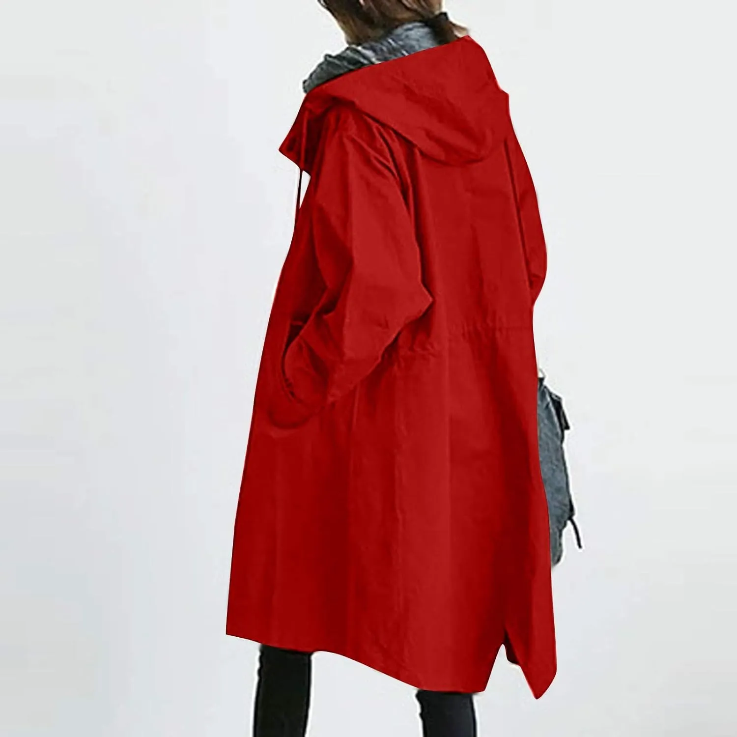 Mid Long Classic Lapel Windproof Womens Elegant Windbreaker Wild Winter Women'S Coat Belted Outerwear Casual Jackets