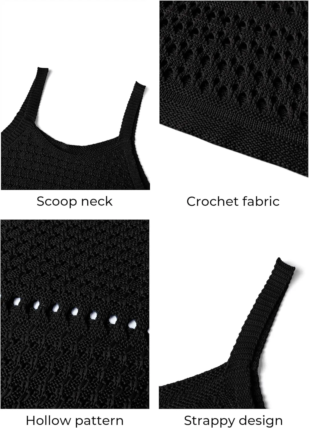 MIHOLL Womens Crochet Swim Cover Up 2025 Summer Bathing Suit Hollow Out Sleeveless Swimwear Coverups Beach Dress Sundresses