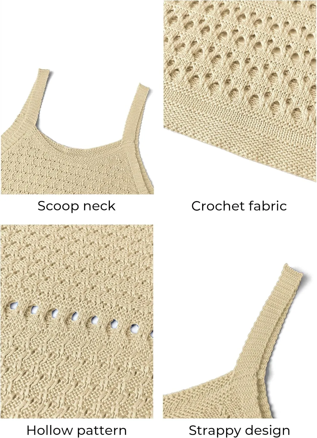 MIHOLL Womens Crochet Swim Cover Up 2025 Summer Bathing Suit Hollow Out Sleeveless Swimwear Coverups Beach Dress Sundresses