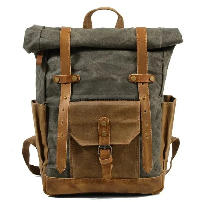 Military Roll Top Backpack