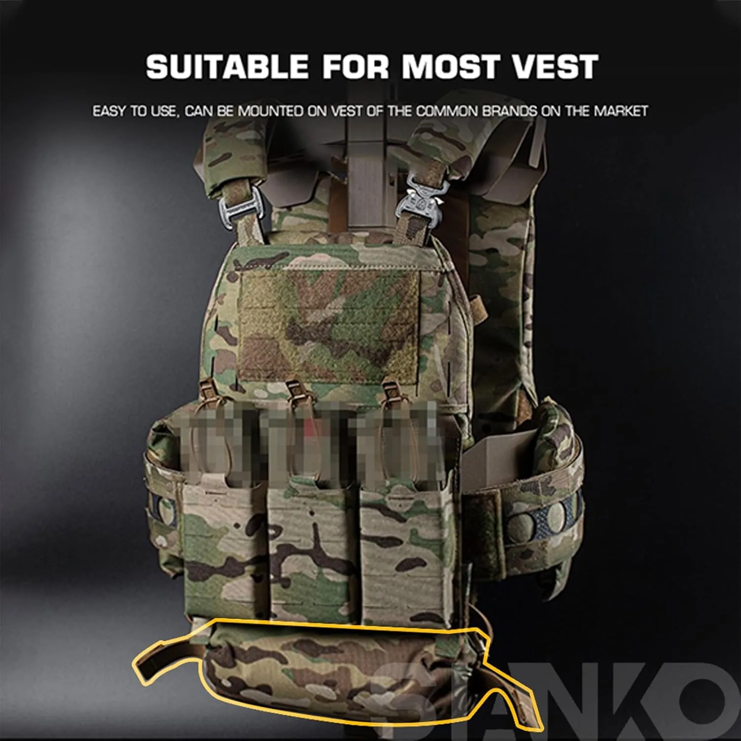 Military Tactical FC First Aid Kit Pouch for Large,Tactical Vest Chest Hanging Multifunctional Portable Utility Expansion Outdoor Medical Bag (Green)