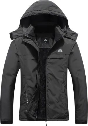 MOERDENG Women's Ski Jacket Warm Winter Coat Hooded Snowboarding Jackets Waterproof Mountain Windbreaker for Hiking Traval
