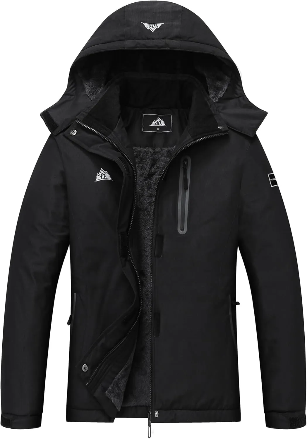 MOERDENG Women's Snow Ski Jacket Warm Winter Coat Waterproof Snowboarding Jacket with Zippered Pockets