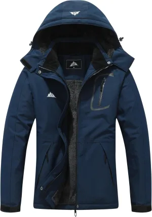MOERDENG Women's Waterproof Ski Jacket Warm Winter Coat Outdoor Windbreaker Hiking Snowboarding Jacket