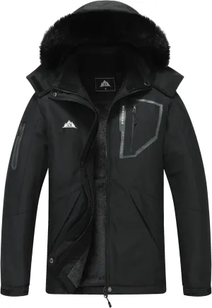 MOERDENG Women's Waterproof Snow Ski Jacket - Warm Winter Coat Insulated for Snowboarding, Mountain Hiking