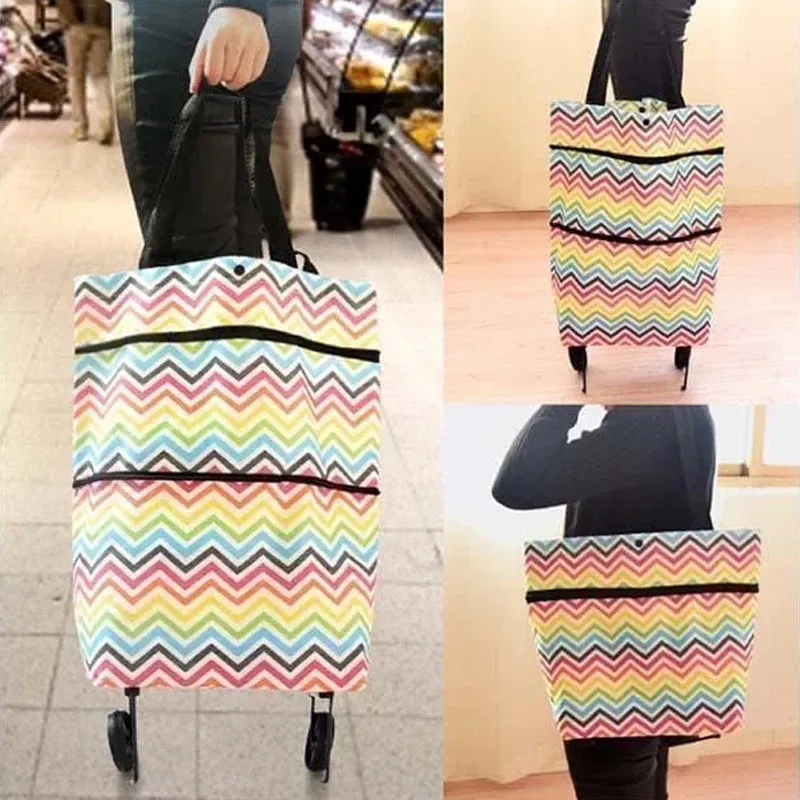 🎉Mother's Day Promotion-50% OFF🎉Foldable Shopping Trolley Tote Bag