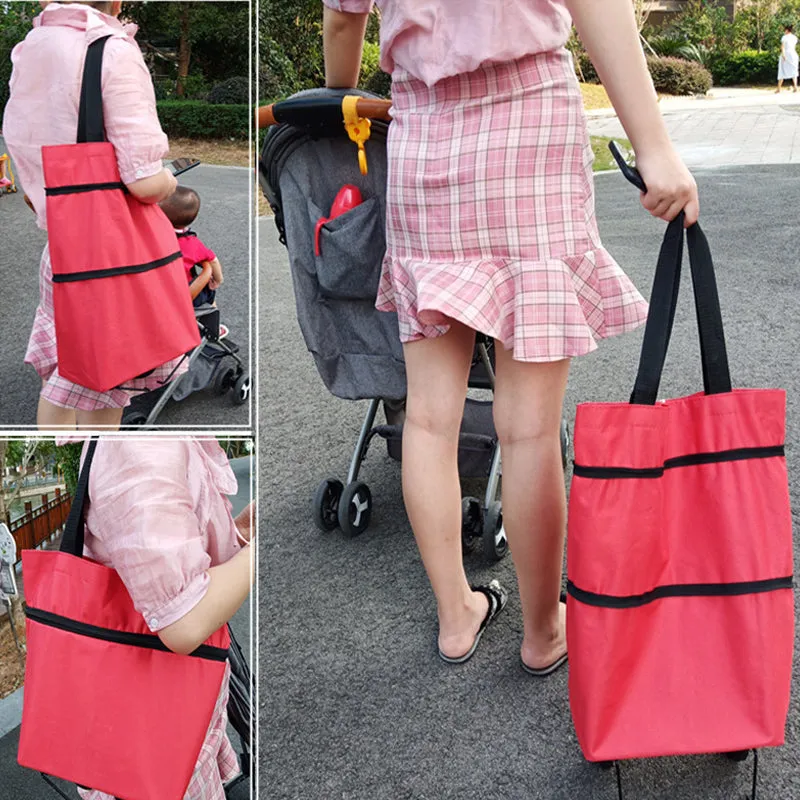 🎉Mother's Day Promotion-50% OFF🎉Foldable Shopping Trolley Tote Bag