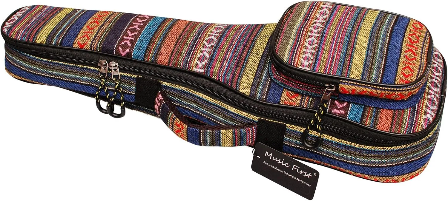 MUSIC FIRST 21" Soprano Country Style Ukulele Bag Gig Bag Case Cover Version 3.0