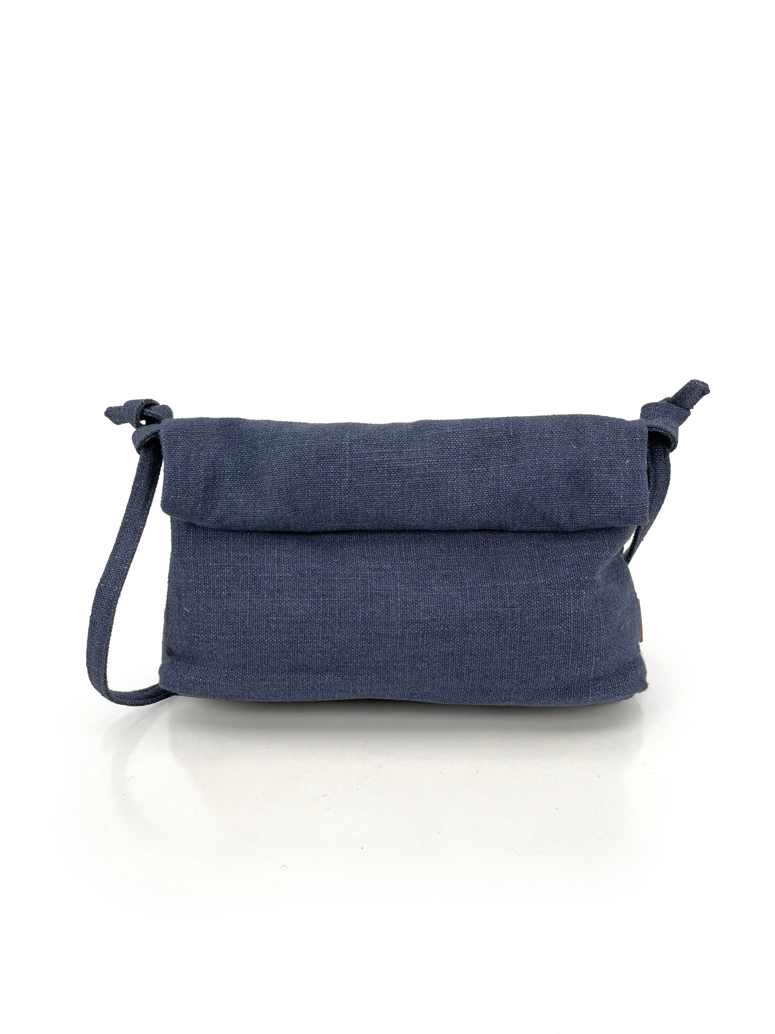 Natural Roll-top Bag - Navy