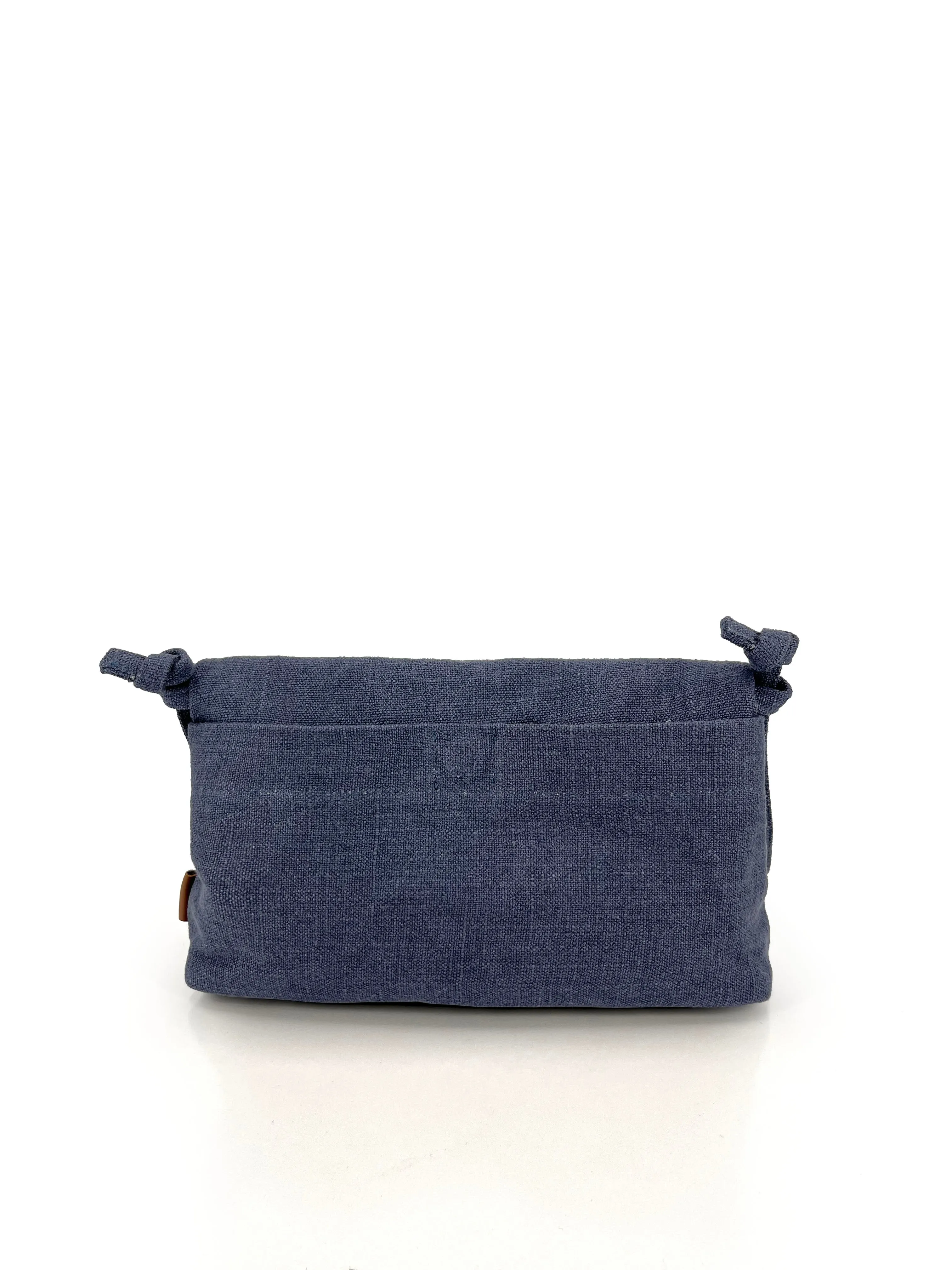 Natural Roll-top Bag - Navy