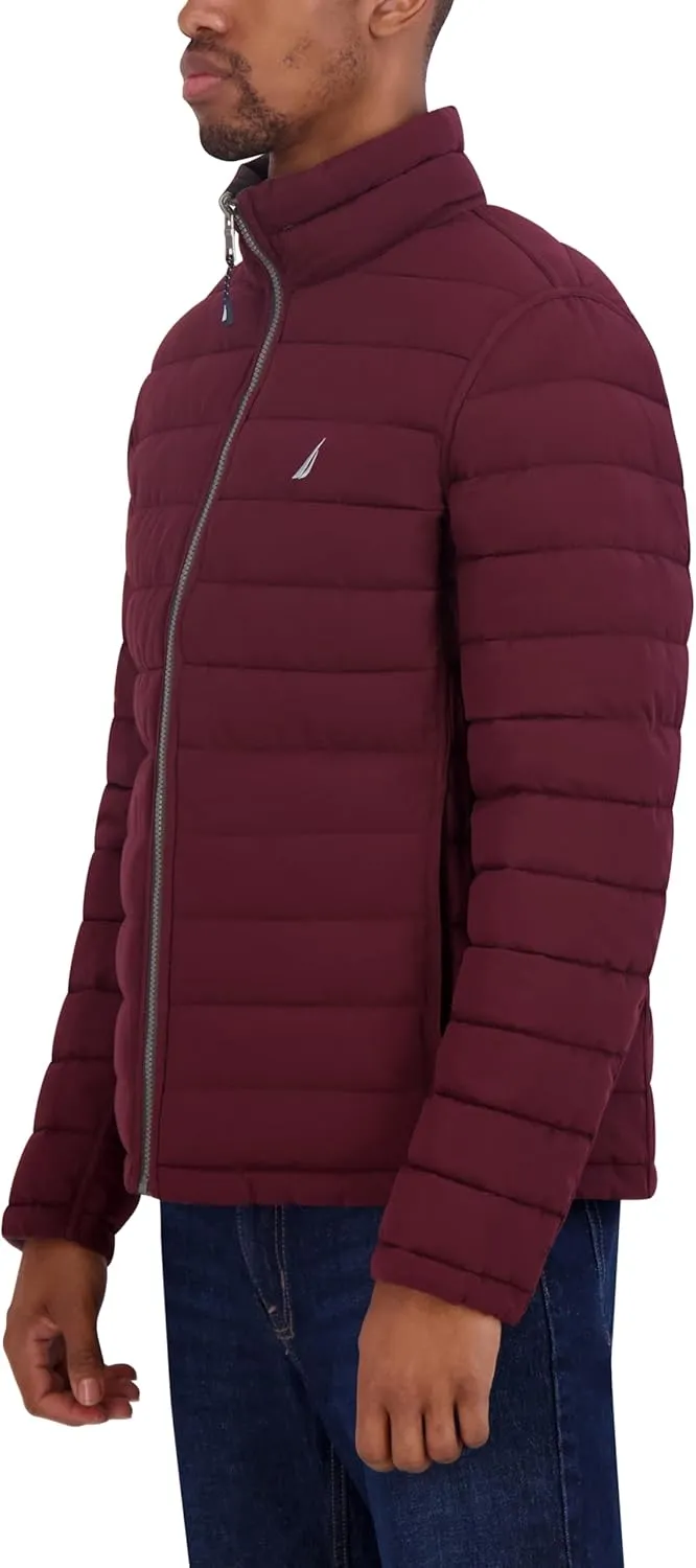 Nautica Men's Puffer Coat Reversible Midweight Insulated Winter Jacket