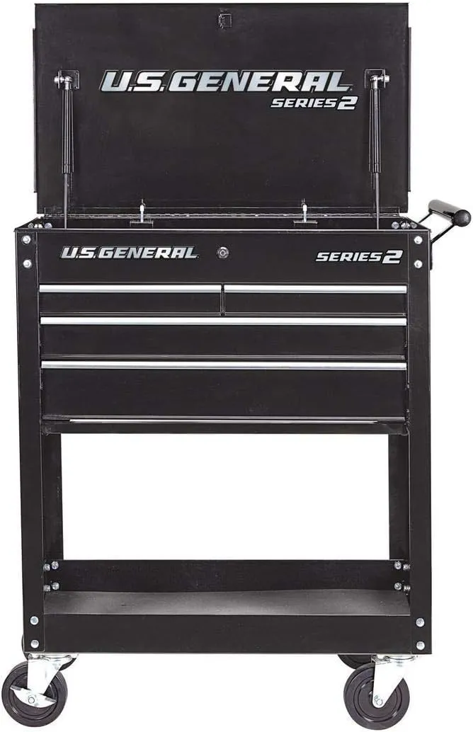 NEW!!! 2020 Design 30 In. 4 Drawer Presidential Black Tech Cart