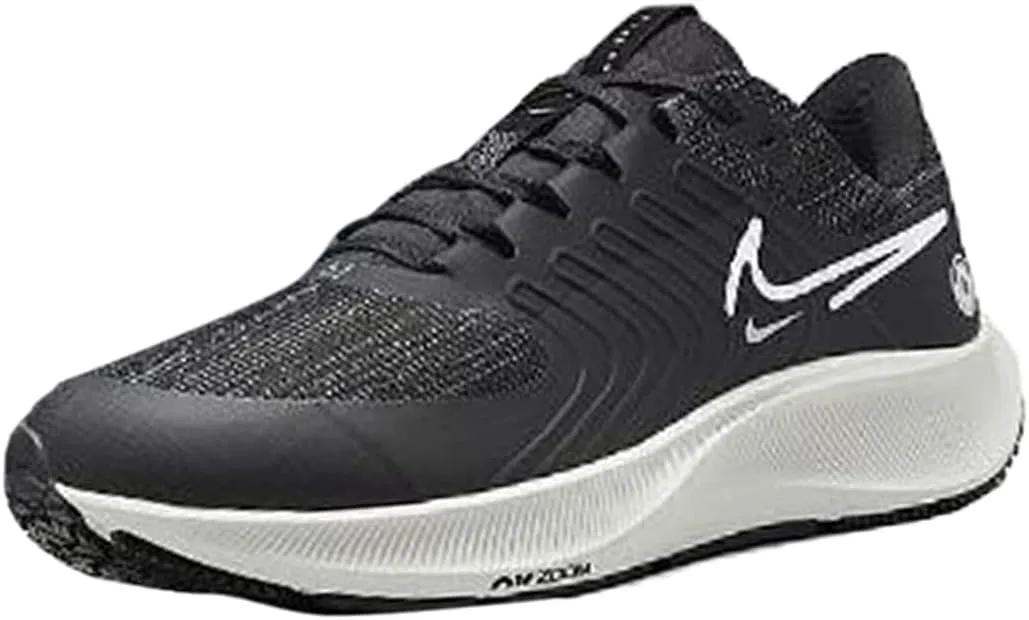 Nike Men's AIR Zoom Pegasus 38 Shield Shoes, Black/Platinum Tint, 10