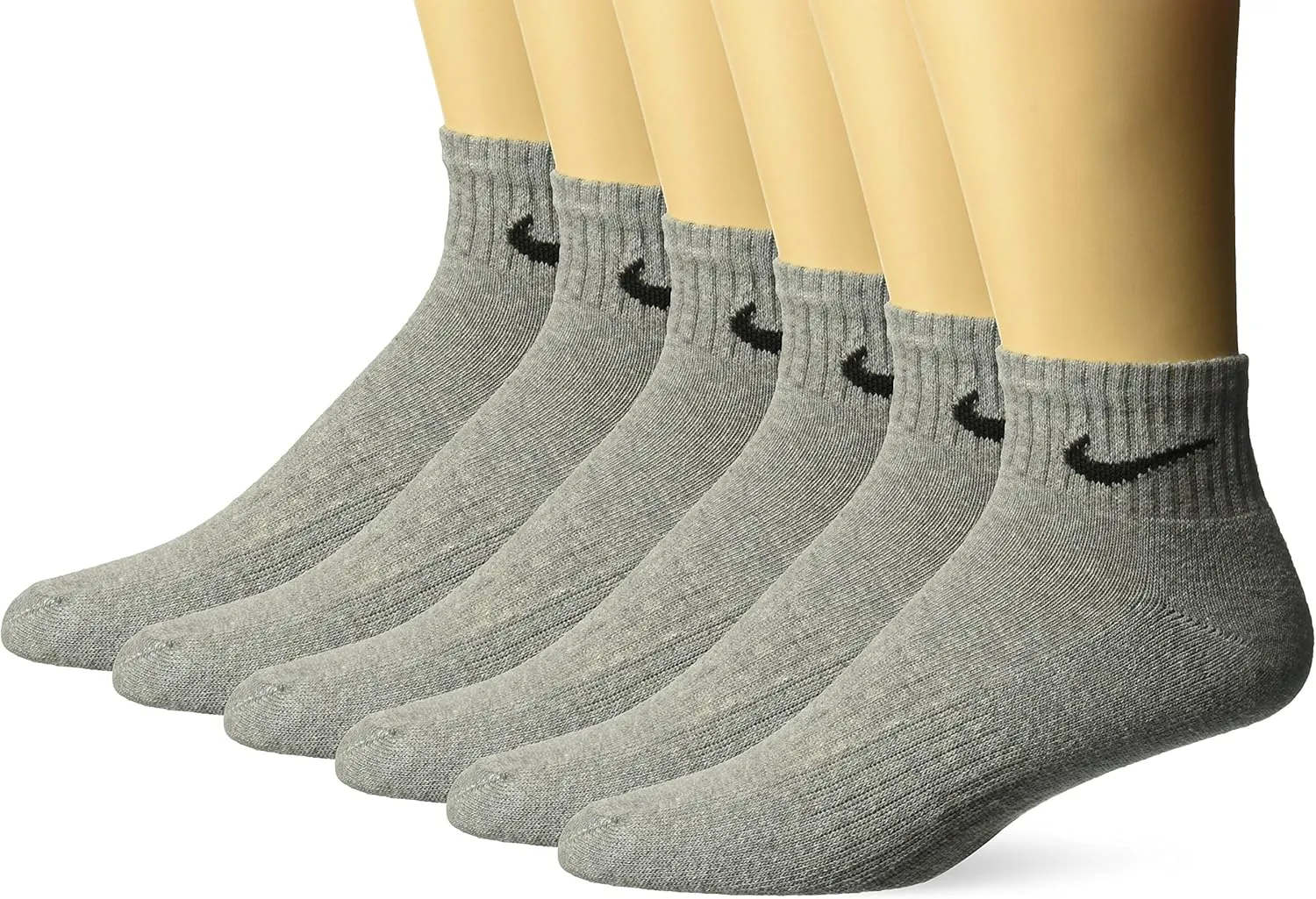 NIKE Performance Cushion Quarter Socks with Bag (6 Pairs)