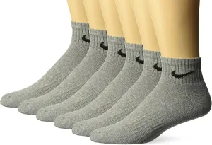 NIKE Performance Cushion Quarter Socks with Bag (6 Pairs)