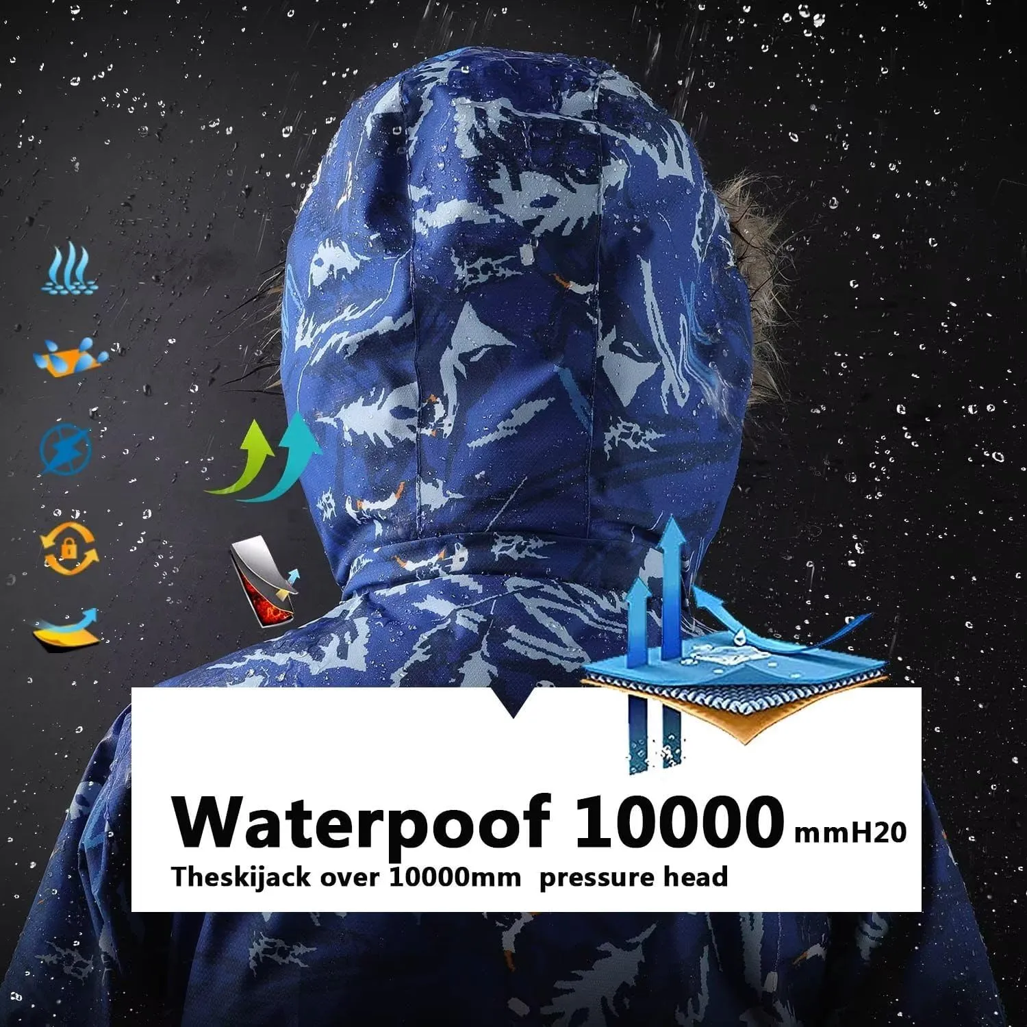 OHSNMAKSL Kid's Snowsuits Boys Ski Suits Jackets Girls Waterproof Coats Jumpsuits Winter Snowboarding Outdoor