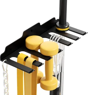 Olympic Barbell Hanger,Garage Gym Bar Wall Rack,Vertical Barbell Mount Rack,Black Powder Coated,Space Saving Commercial or Home Gym Accessory,Holds Under 33mm Bar Size