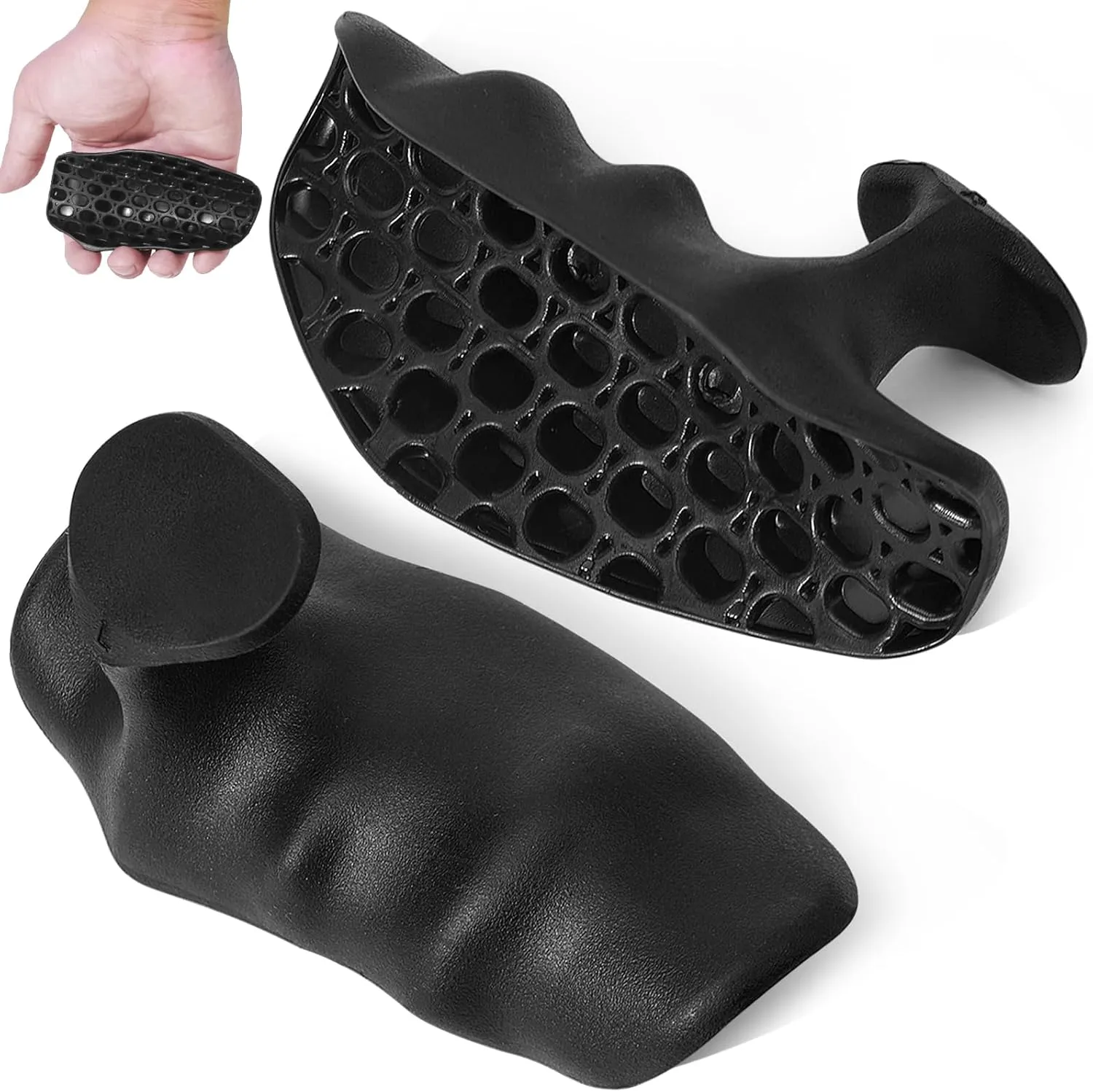Original Rubber Gym Grips for Weight Lifting, Deadlifts, Ergonomics Shaped Workout Grips for Men Women Palm Protection, Fingerless Workout Gloves for Women Bodybuilding Exercise