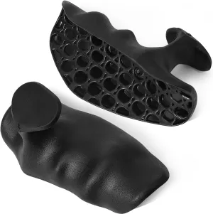 Original Weight Lifting Grips for Men Women Deadlifts, Rows, Ergonomics Workout Rubber Gym Grips Pads for Palm Protection, Fingerless Workout Gloves for Men Exercise Bodybuilding