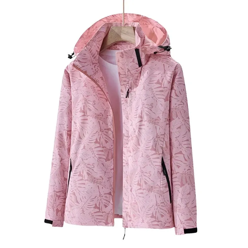 Outdoor Camouflage Hooded Jacket - Windproof Waterproof Breathable Sport Running Mount Camping Suit