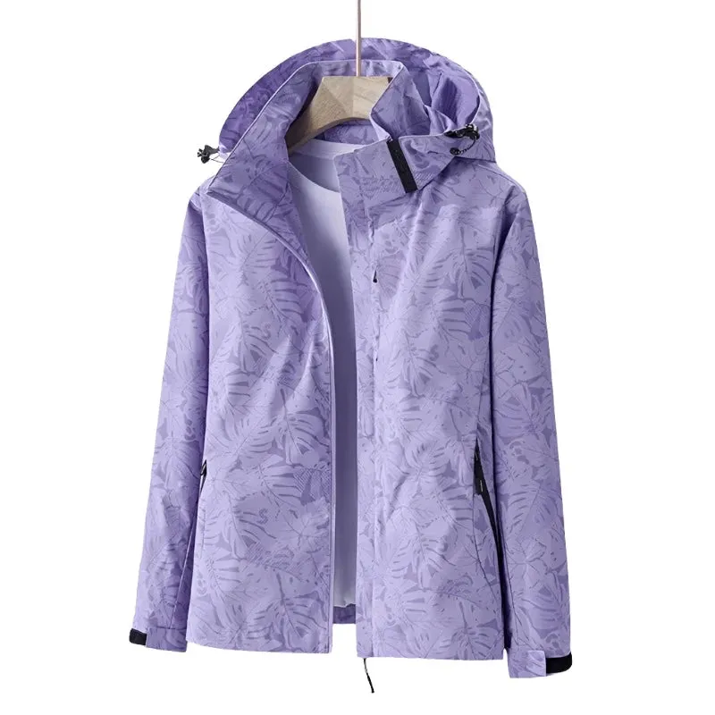 Outdoor Camouflage Hooded Jacket - Windproof Waterproof Breathable Sport Running Mount Camping Suit