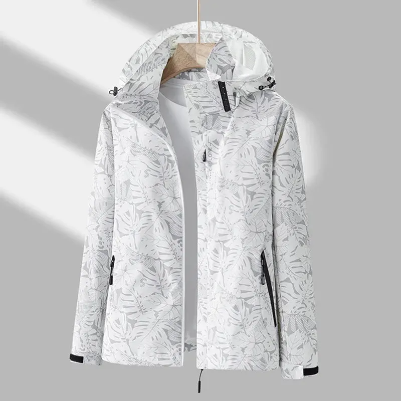 Outdoor Camouflage Hooded Jacket - Windproof Waterproof Breathable Sport Running Mount Camping Suit