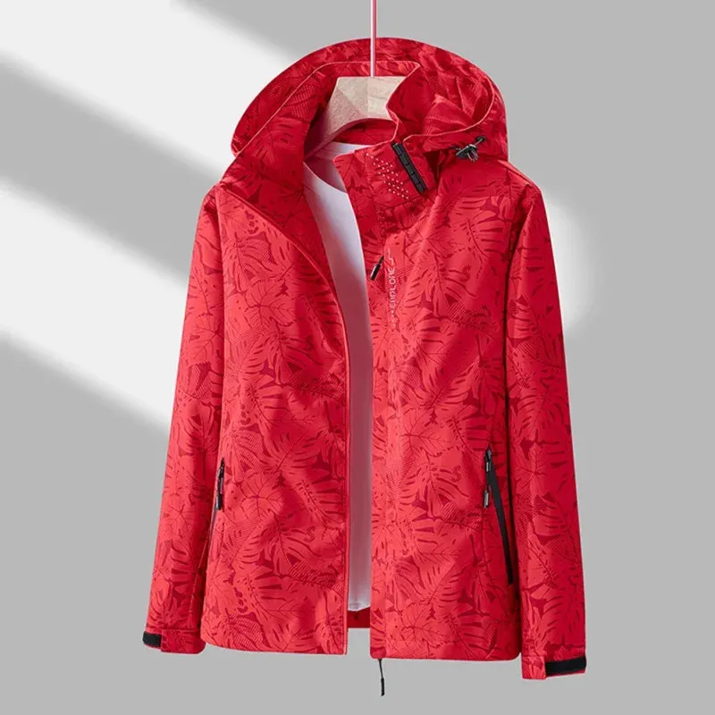 Outdoor Camouflage Hooded Jacket - Windproof Waterproof Breathable Sport Running Mount Camping Suit